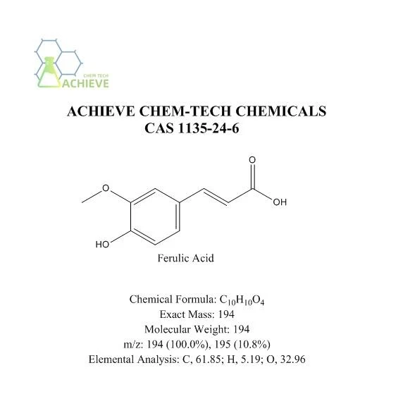Ferulic Acid Powder CAS 1135-24-6