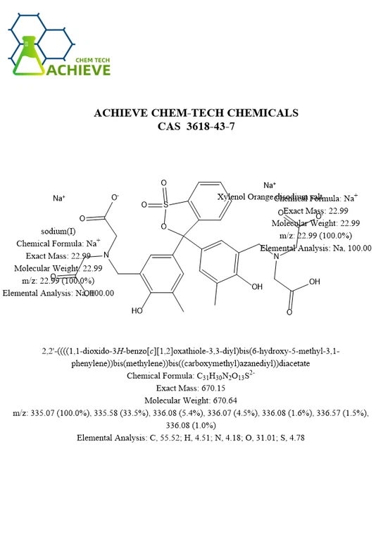 Xylenol Orange disodium salt CAS 3618-3-7 | Shaanxi BLOOM Tech Co., Ltd Xylenol Orange disodium salt CAS 3618-3-7 | Shaanxi BLOOM Tech Co., Ltd